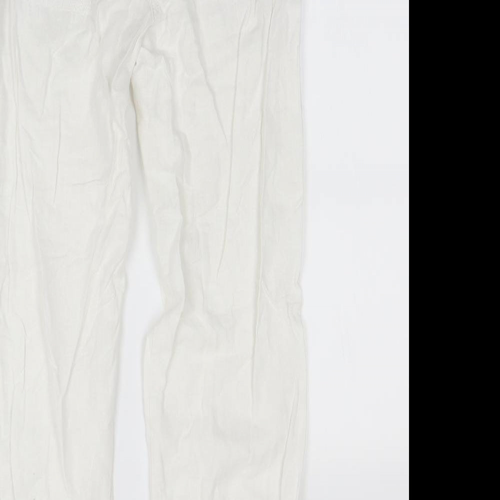 NEXT Womens White   Trousers  Size 6 L29 in
