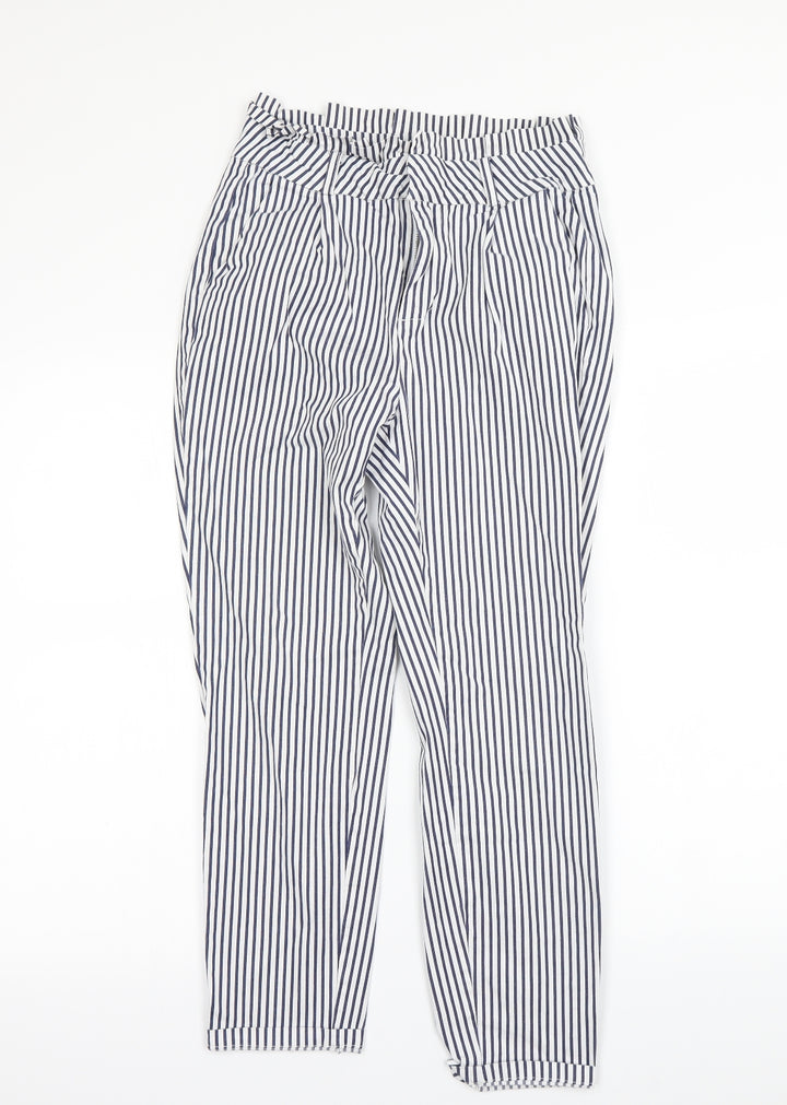 Vera Moda Womens White Striped Trousers Size S L28.5 in