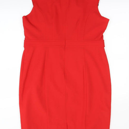 Preworn Womens Red   Pencil Dress  Size 18