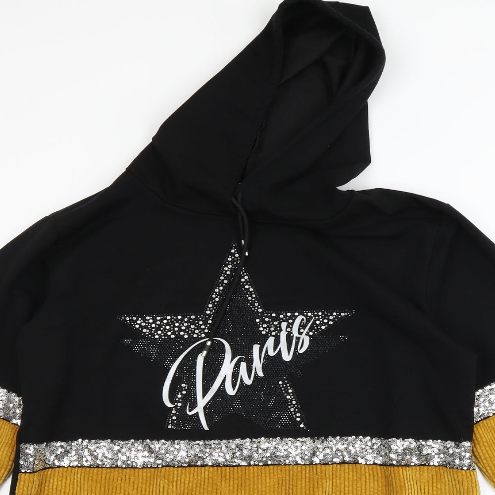 HORA Womens Black   Pullover Hoodie Size M