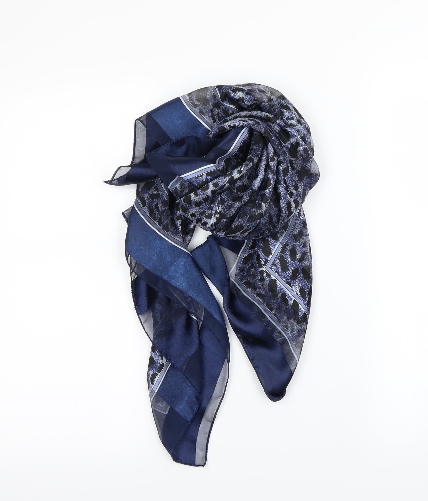 Preworn Womens Blue Animal Print   Scarf