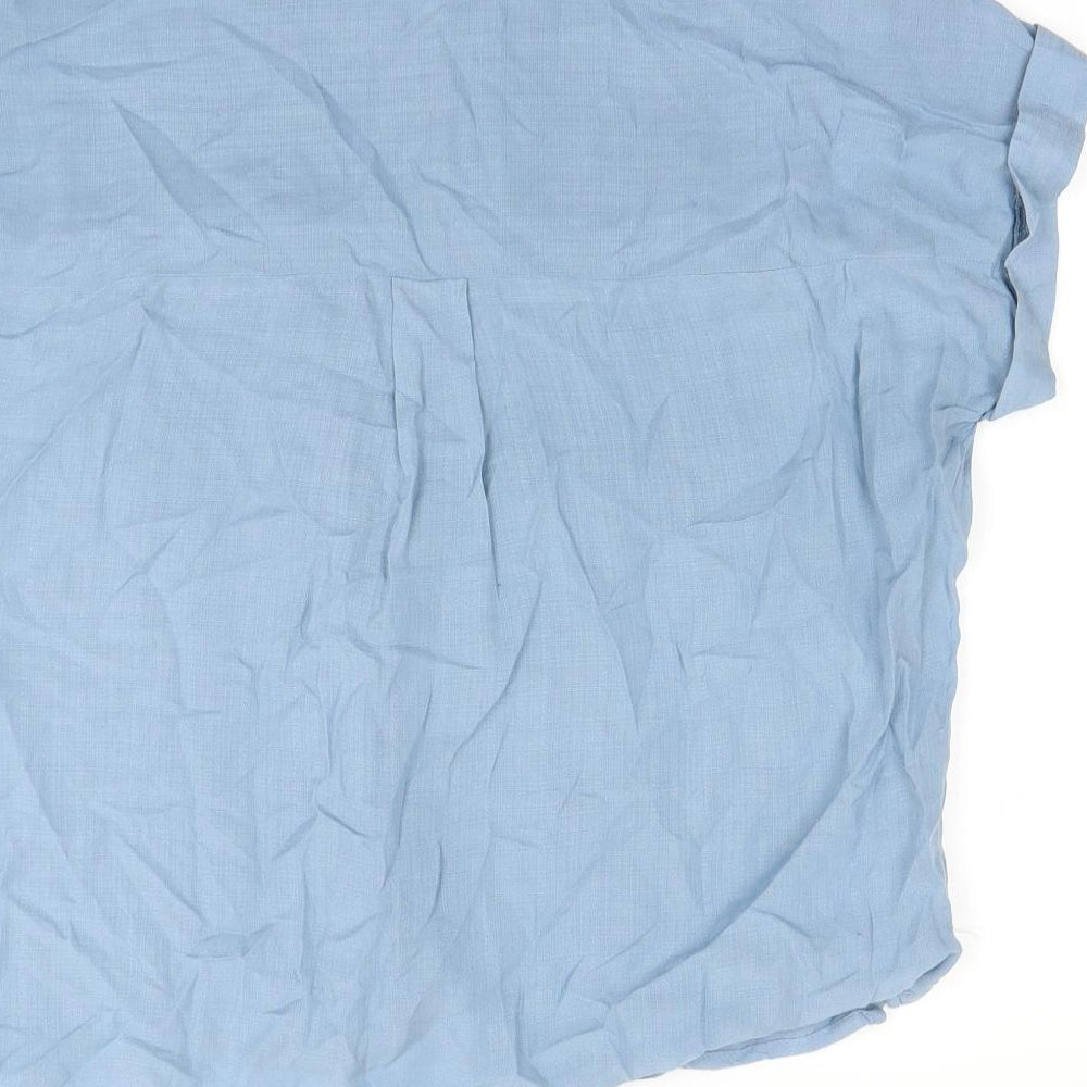 New Look Womens Blue   Basic Button-Up Size 8