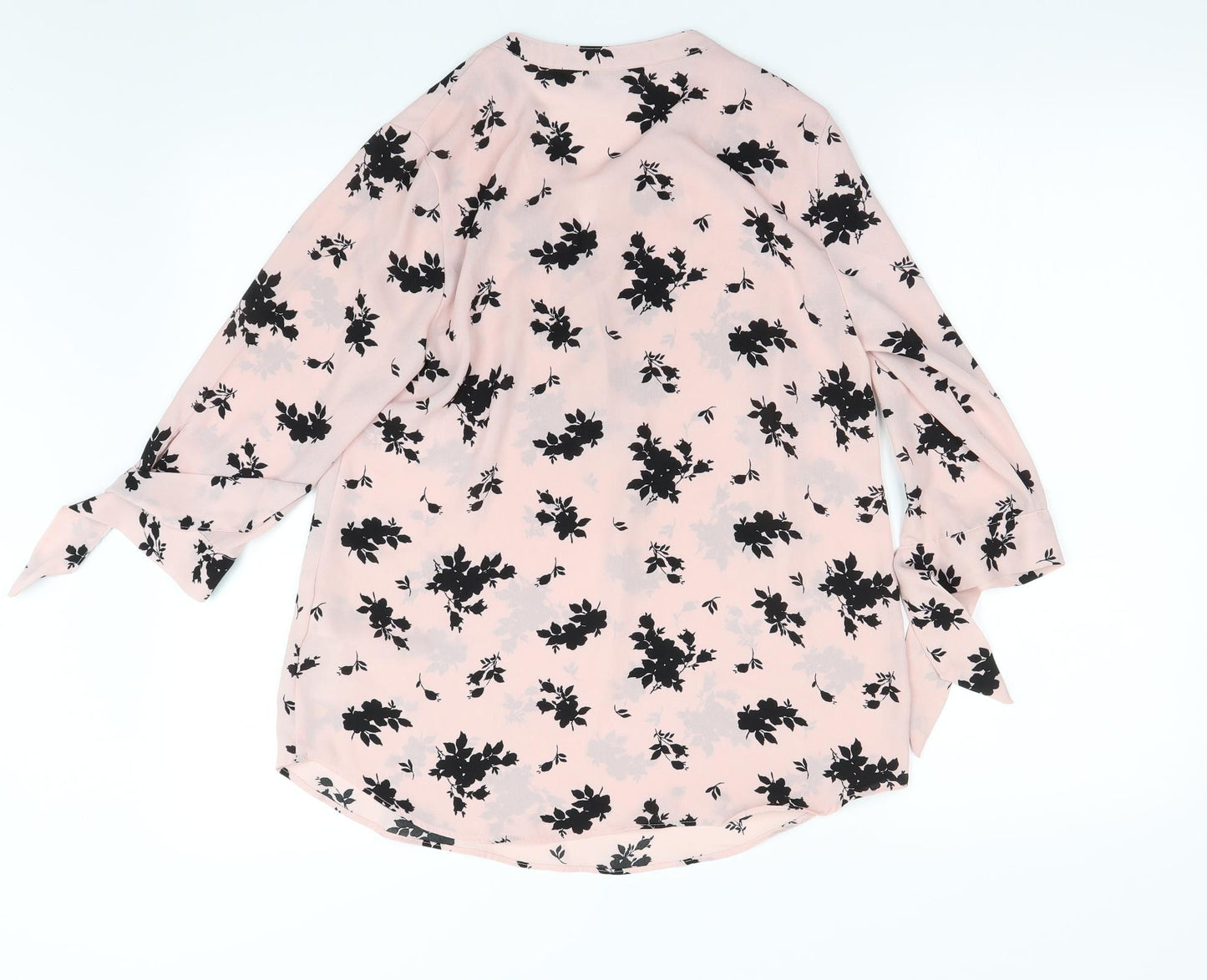 Principles Womens Pink Floral  Basic Blouse Size 10