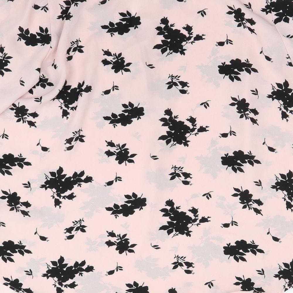 Principles Womens Pink Floral  Basic Blouse Size 10