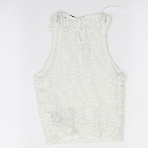 New Look Womens Ivory   Cropped Tank Size 6