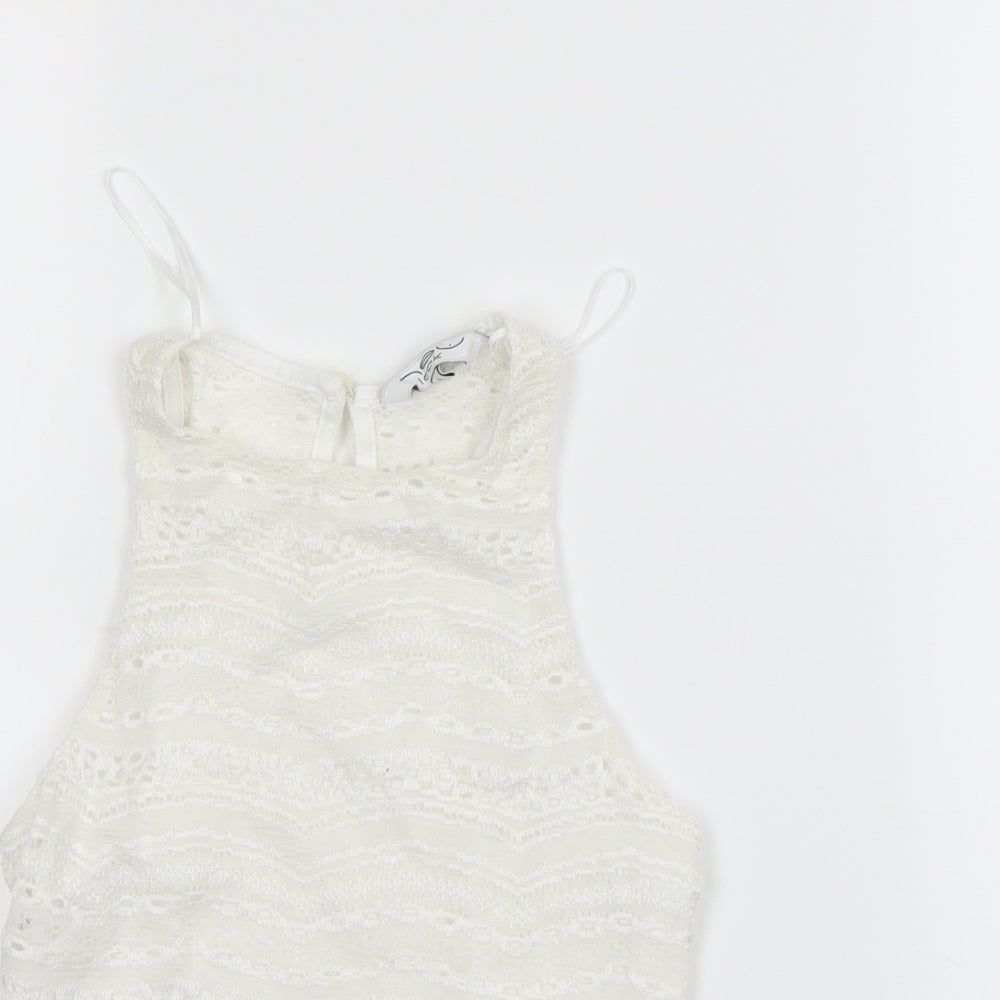 New Look Womens Ivory   Cropped Tank Size 6
