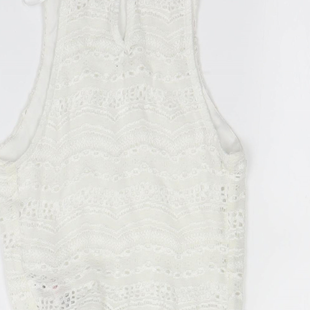 New Look Womens Ivory   Cropped Tank Size 6