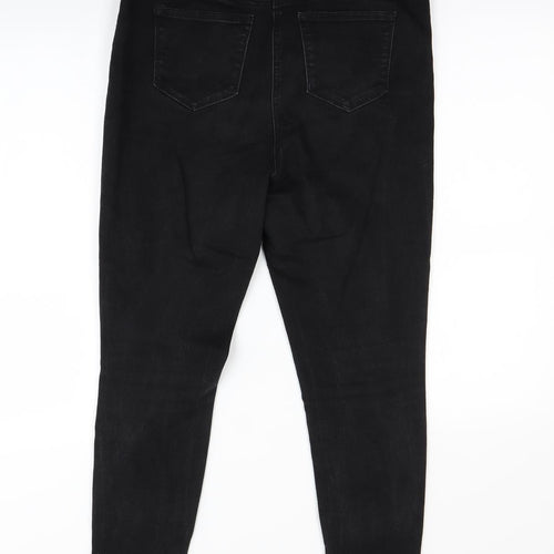 Papaya Womens Black   Straight Jeans Size 14 L26 in