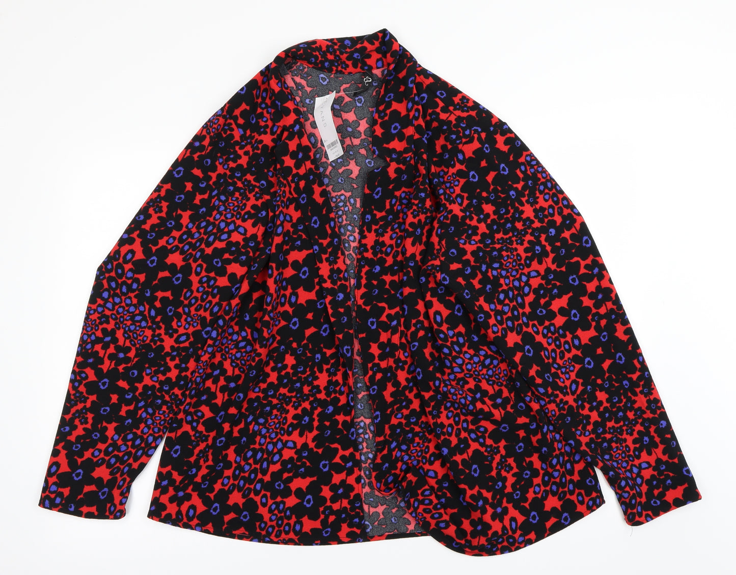 Evans Womens Multicoloured Floral  Jacket Blazer Size 26