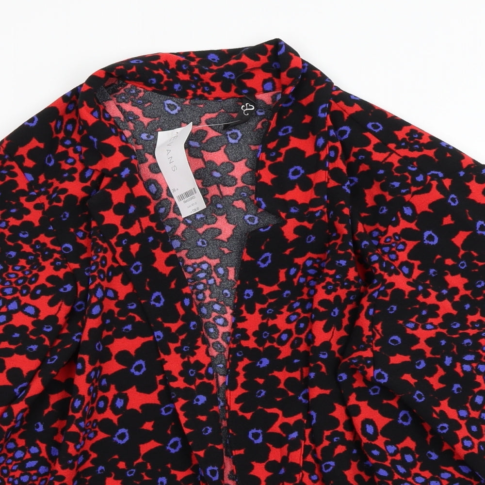 Evans Womens Multicoloured Floral  Jacket Blazer Size 26