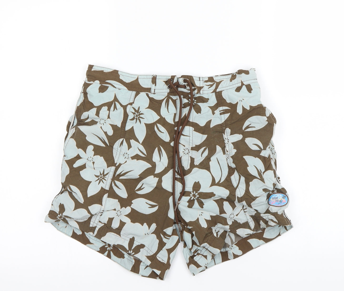 NEXT Mens Blue Floral  Sweat Shorts Size S - swim short