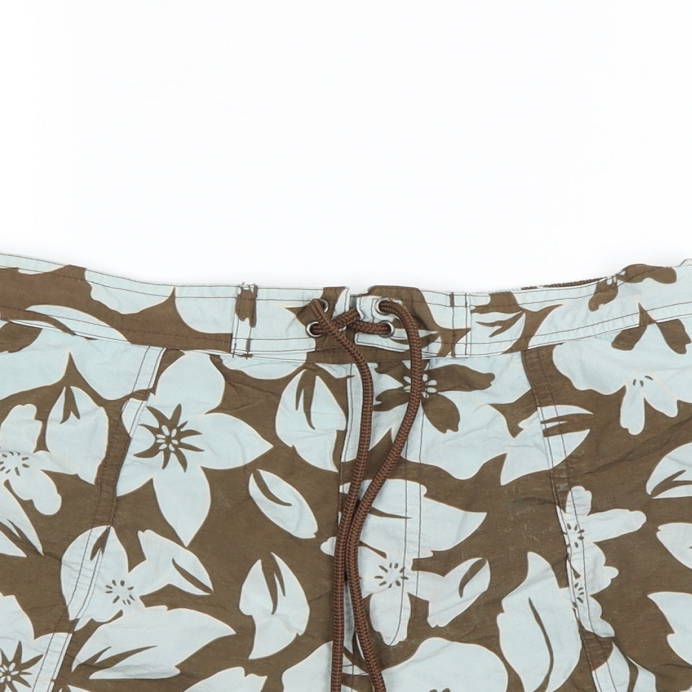 NEXT Mens Blue Floral  Sweat Shorts Size S - swim short
