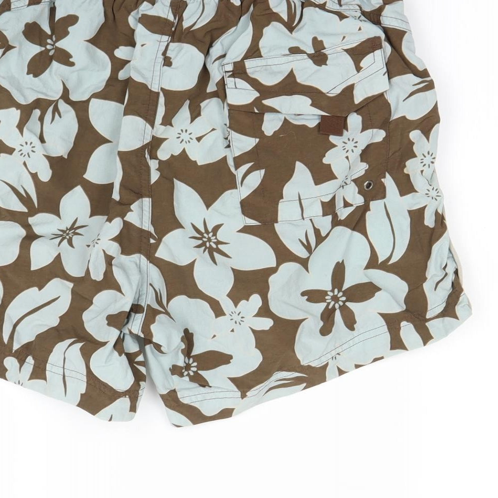 NEXT Mens Blue Floral  Sweat Shorts Size S - swim short