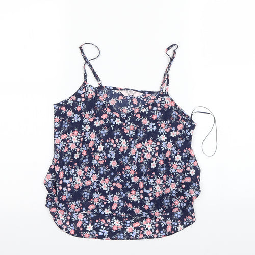 Miss Selfridge Womens Blue Floral  Camisole Blouse Size 8