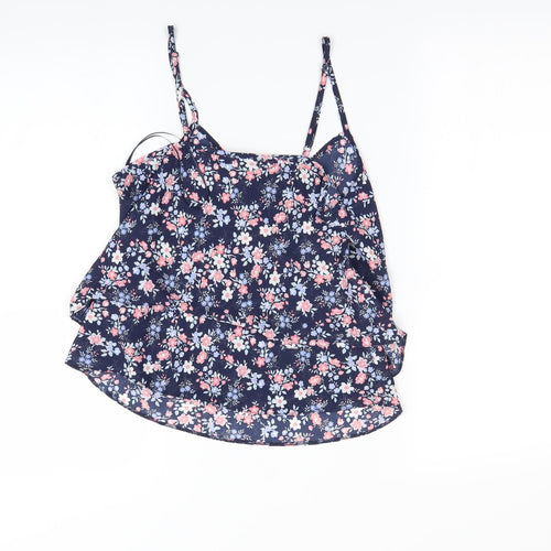 Miss Selfridge Womens Blue Floral  Camisole Blouse Size 8