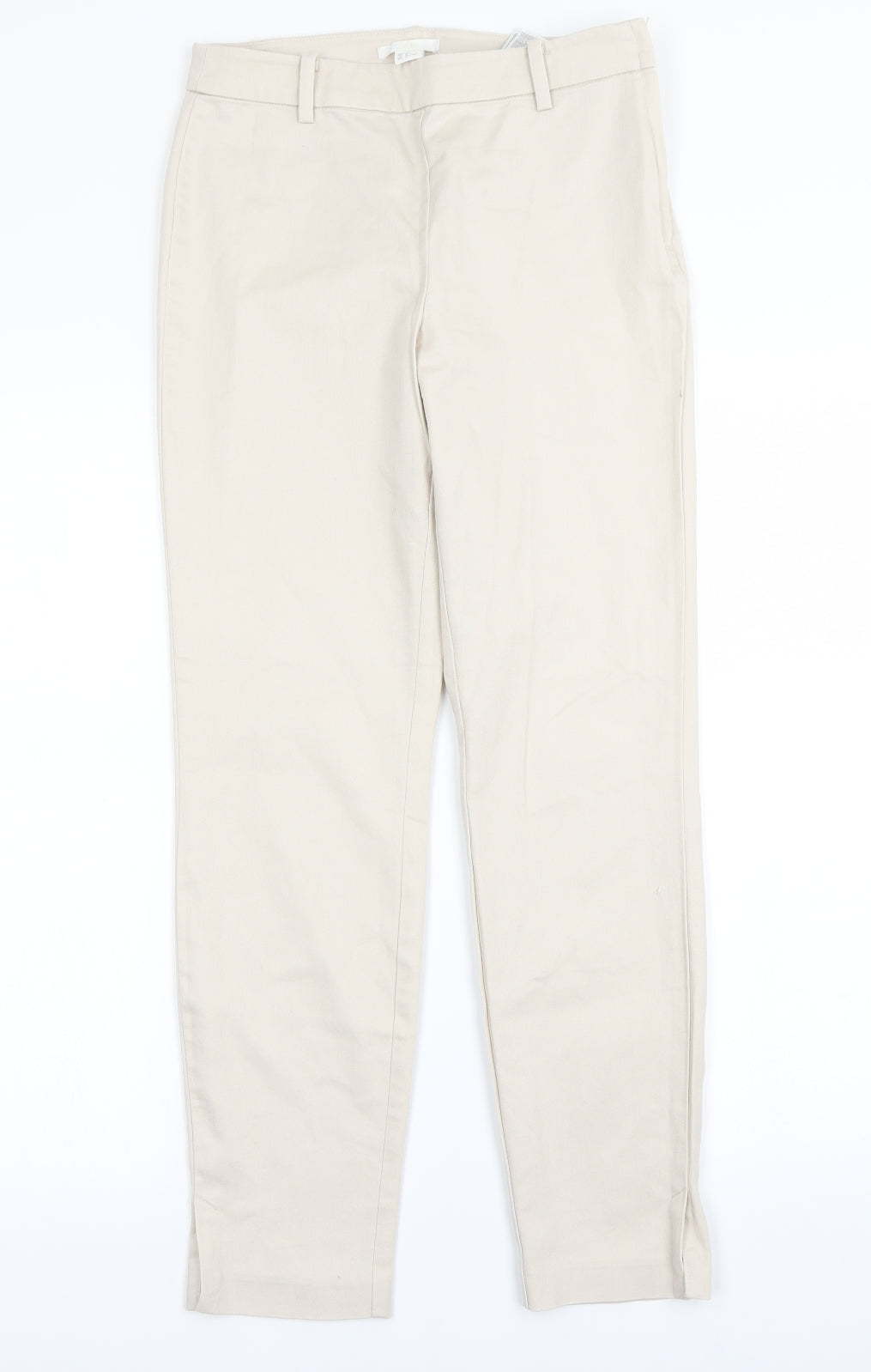 H&M Womens Beige   Trousers  Size 6 L27 in