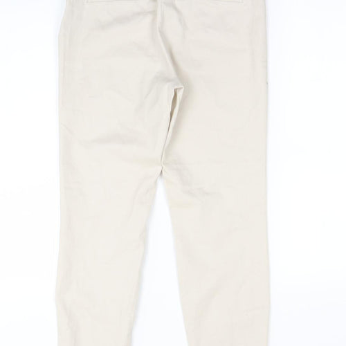 H&M Womens Beige   Trousers  Size 6 L27 in