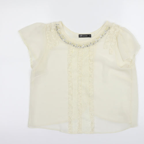 Internationale Womens Ivory   Camisole Blouse Size 10
