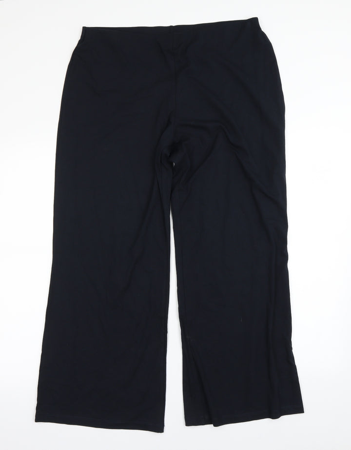 m&S Womens Blue Trousers Size 18 L26.5 in
