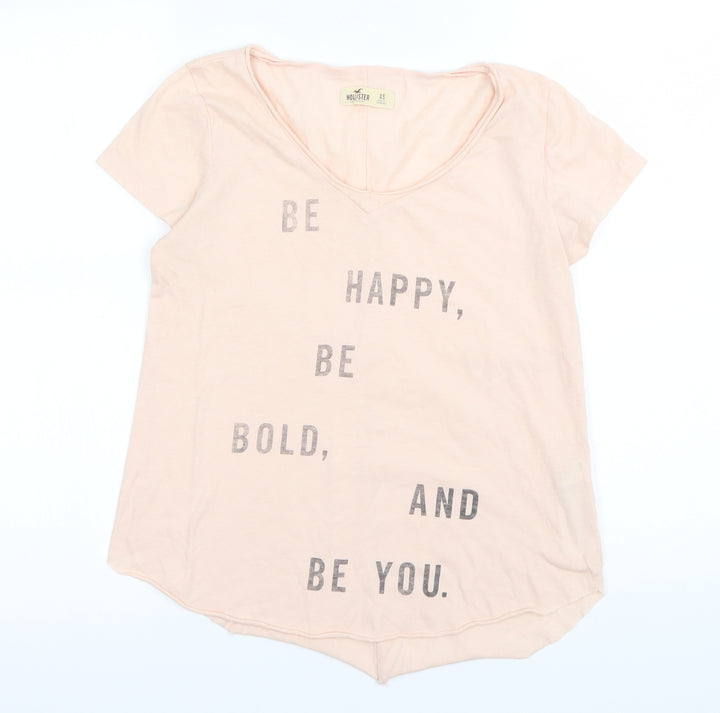 Hollister Womens Pink Basic T-Shirt Size XS