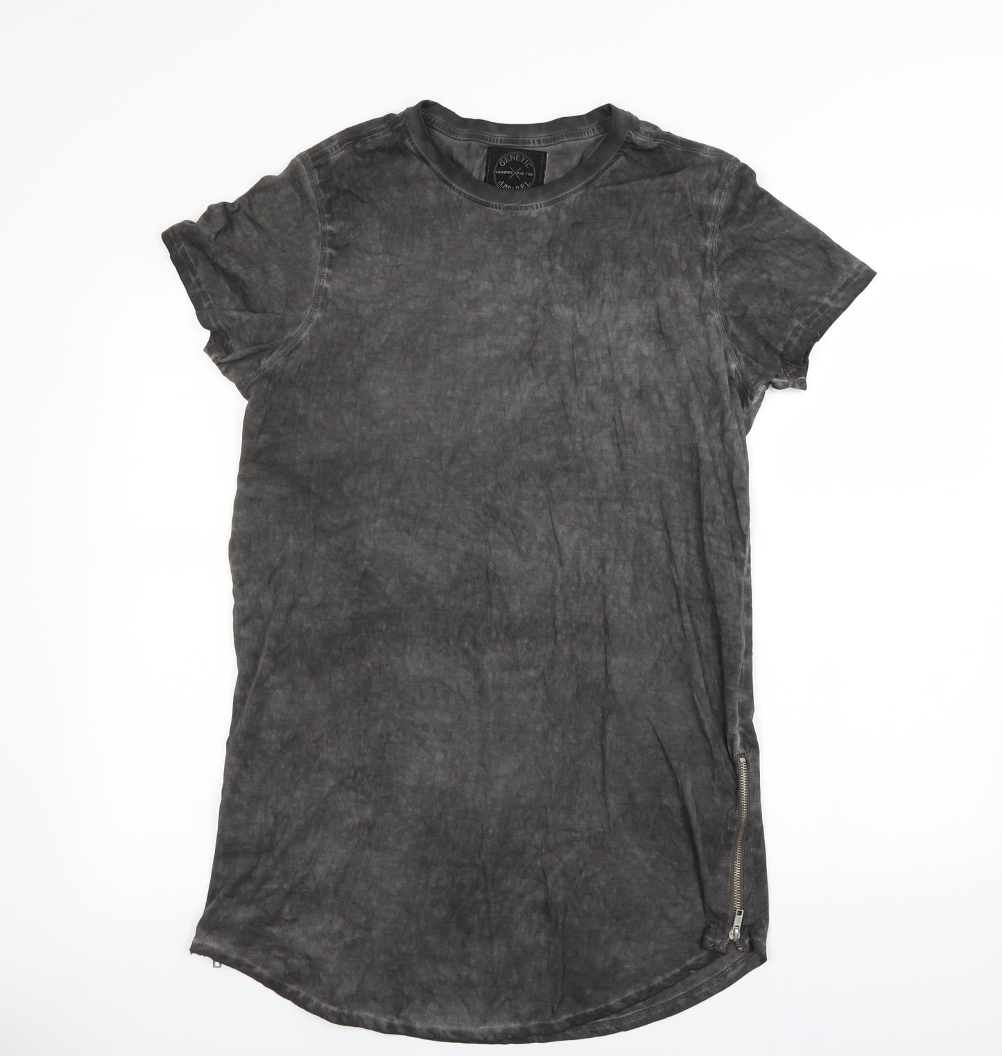 Genetic Apparel Mens Grey    T-Shirt Size S