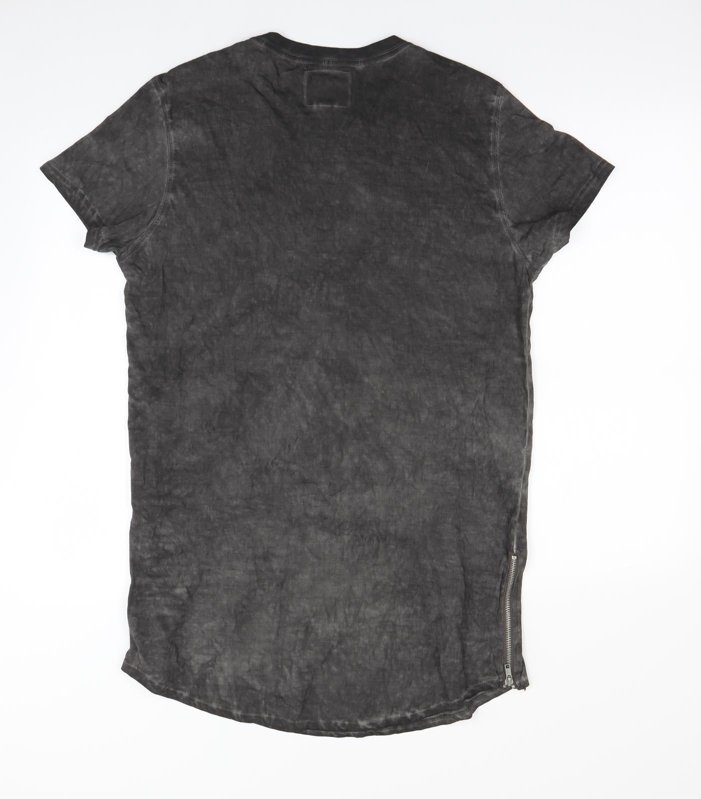 Genetic Apparel Mens Grey    T-Shirt Size S