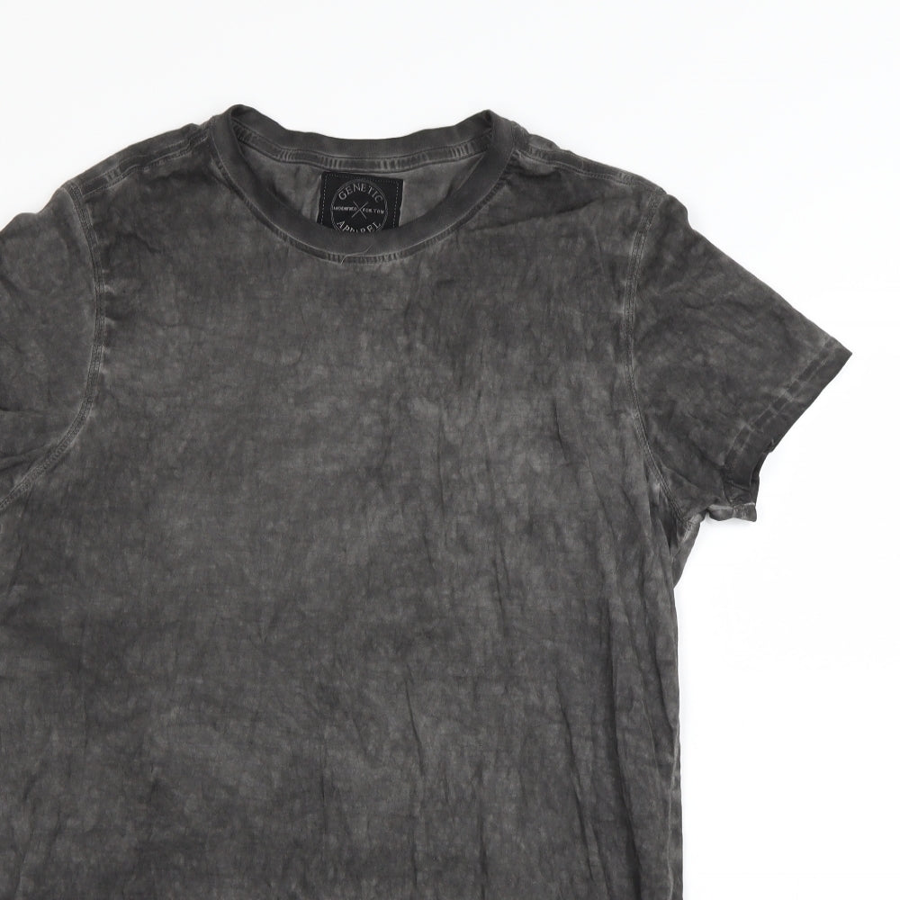 Genetic Apparel Mens Grey    T-Shirt Size S