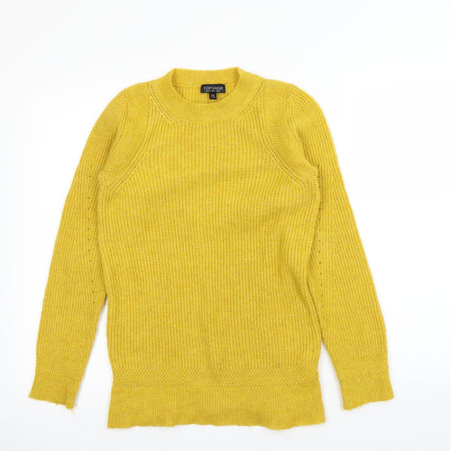 Topshop Womens Yellow   Pullover Jumper Size 6