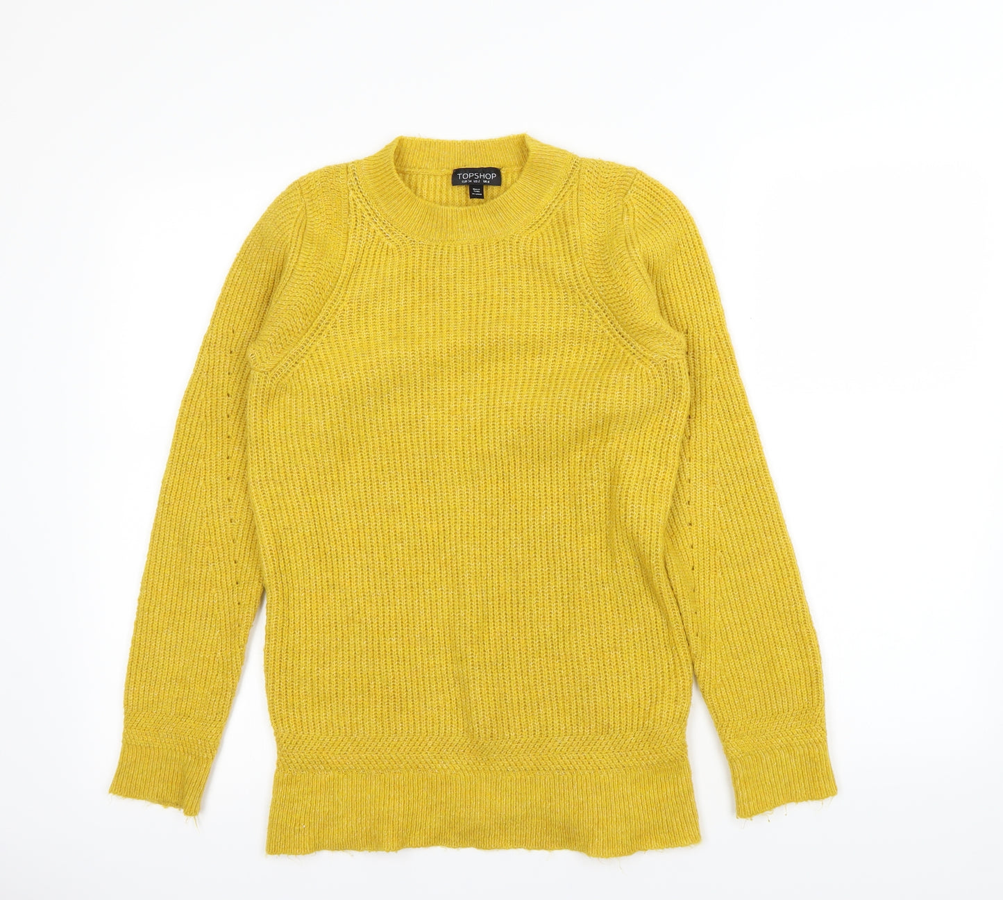 Topshop Womens Yellow   Pullover Jumper Size 6