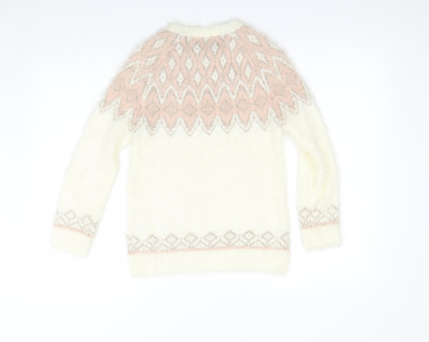 F&F Girls Ivory   Pullover Jumper Size 10 Years