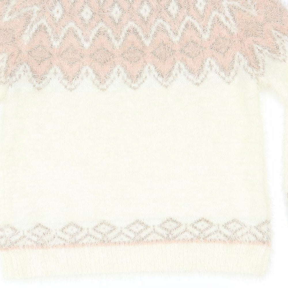 F&F Girls Ivory   Pullover Jumper Size 10 Years