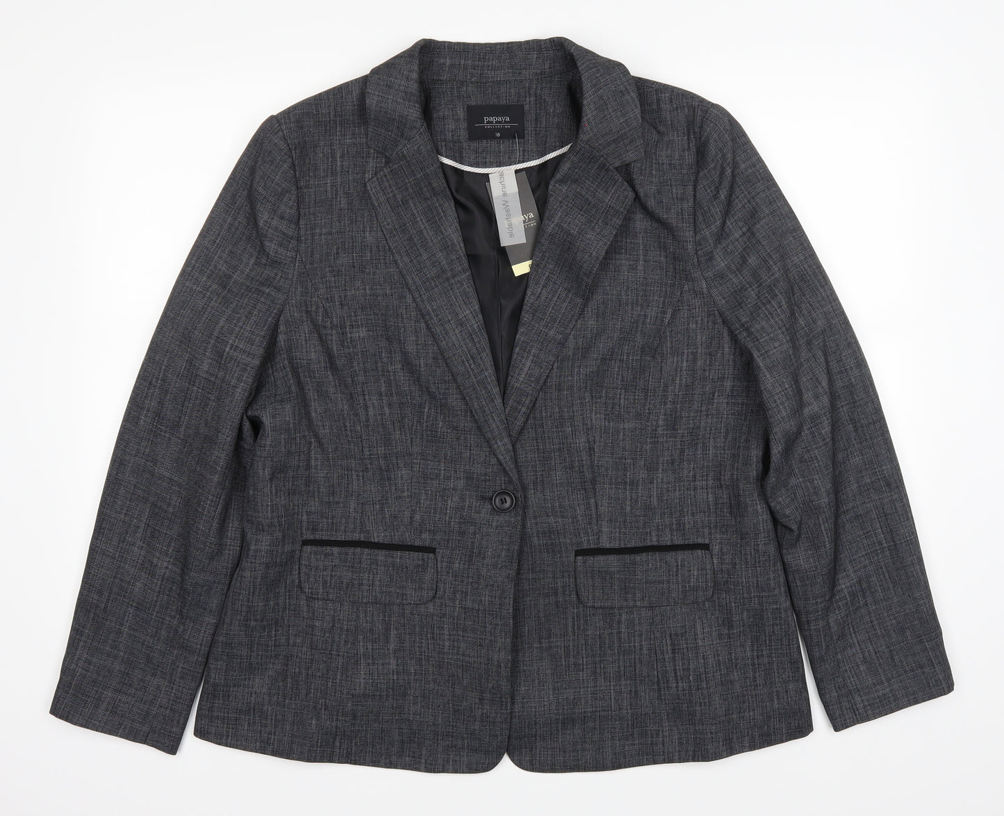 Papaya Womens Grey   Gilet Blazer Size 18