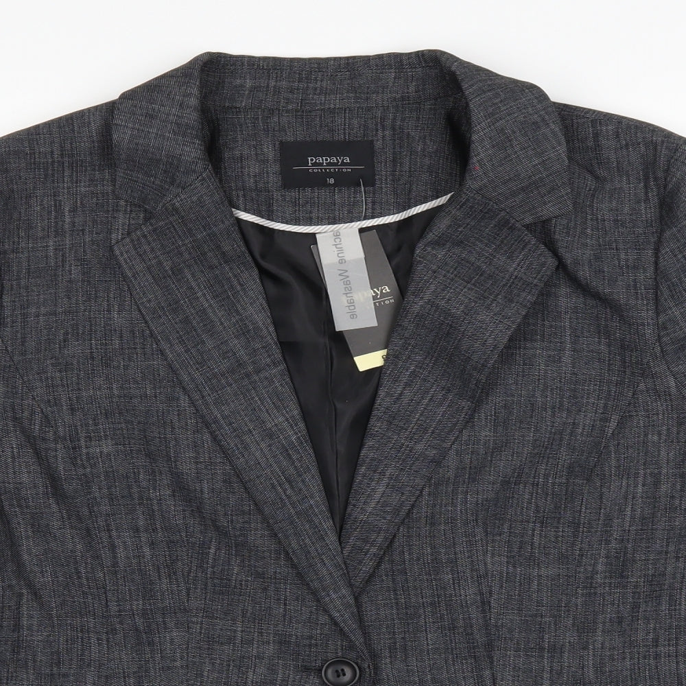 Papaya Womens Grey   Gilet Blazer Size 18