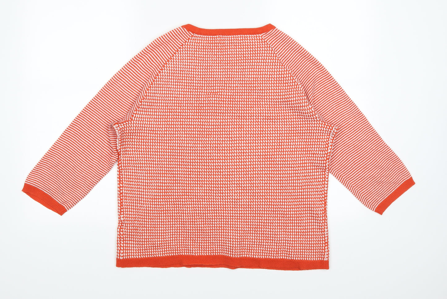 Marks and Spencer Womens Orange Polka Dot  Pullover Jumper Size 14