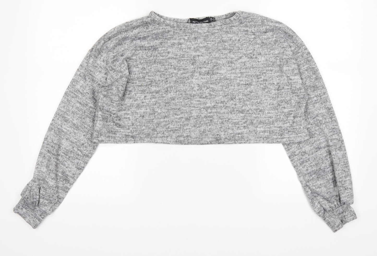 PRETTYLITTLETHING Womens Grey   Pullover Jumper Size 10