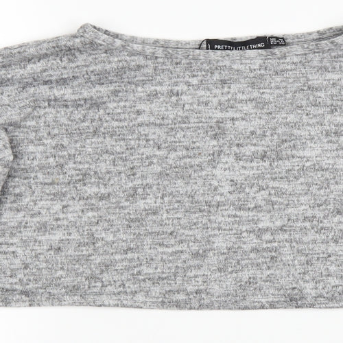 PRETTYLITTLETHING Womens Grey   Pullover Jumper Size 10