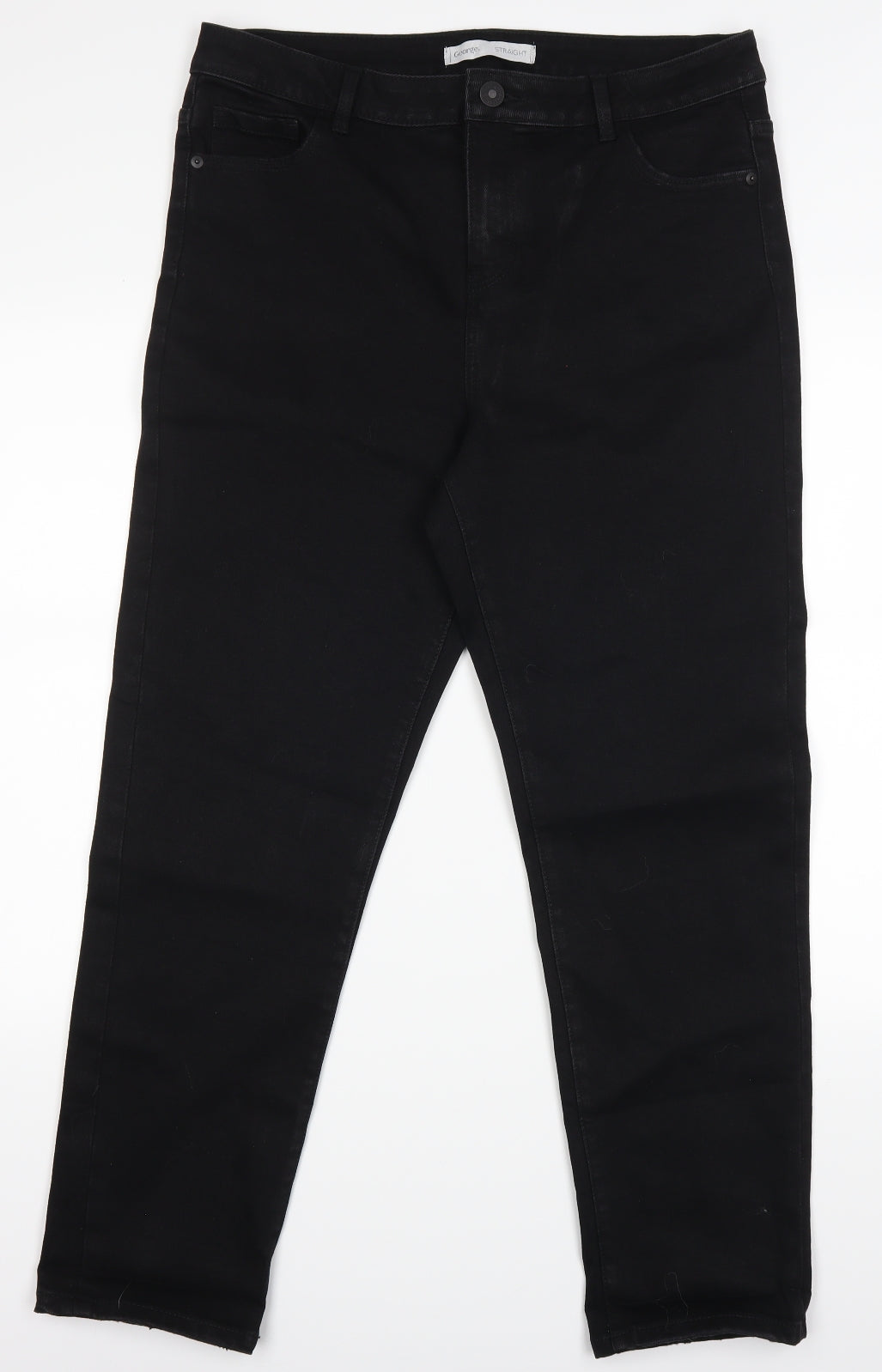 George Womens Black   Straight Jeans Size 18 L27 in