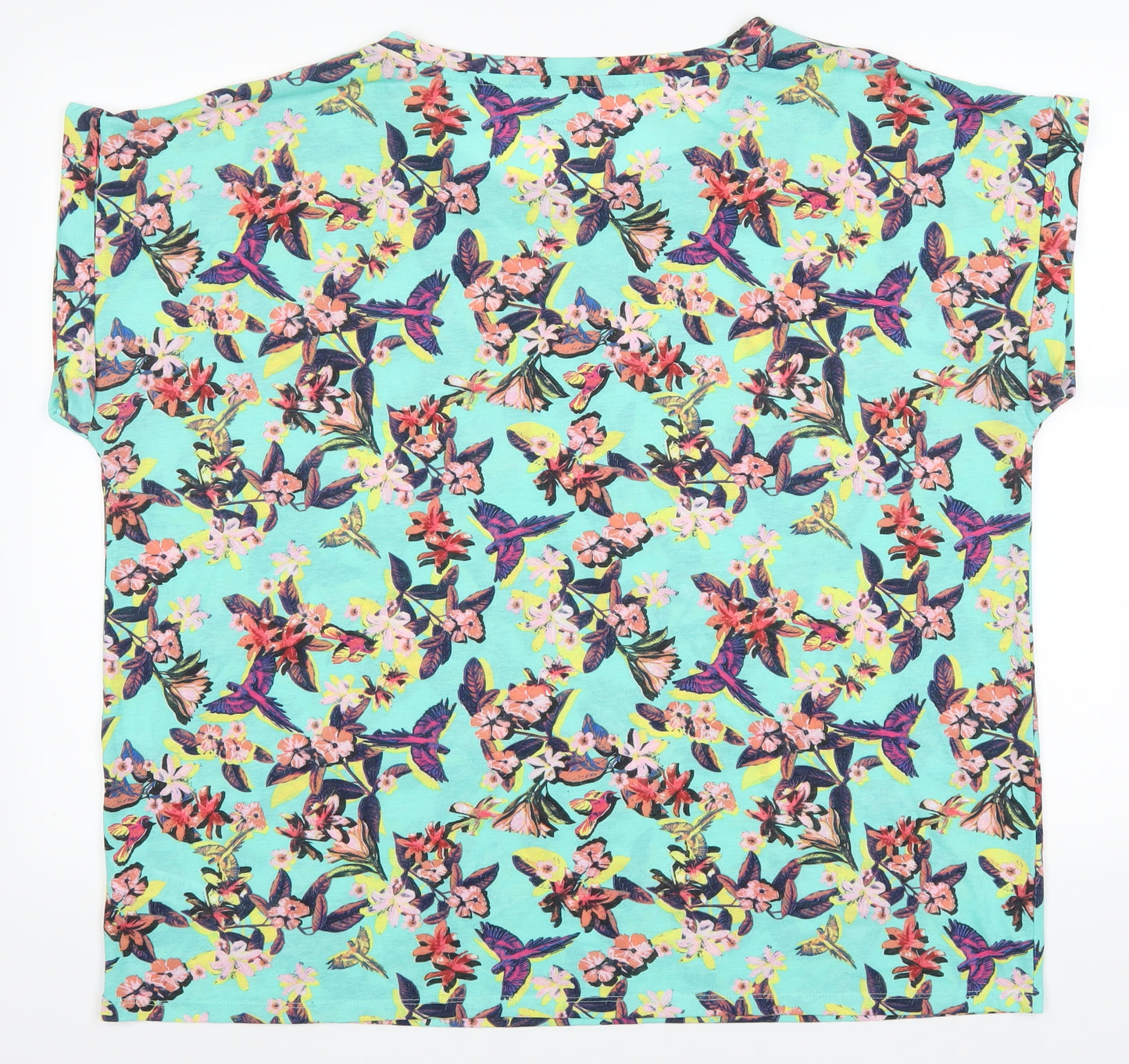 George Womens Blue Floral  Basic T-Shirt Size 24