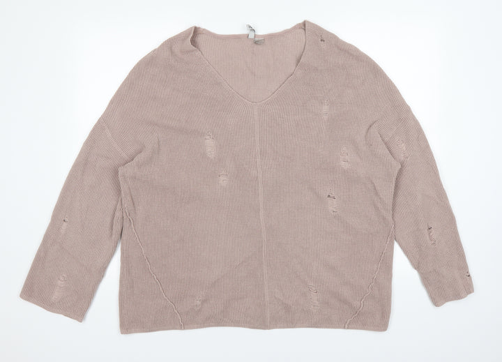 Divided Womens Pink   Pullover Jumper Size M