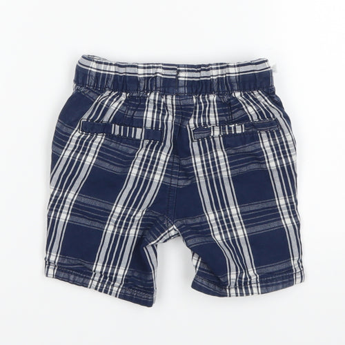 NEXT Baby Blue Plaid  Cropped Trousers Size 9-12 Months