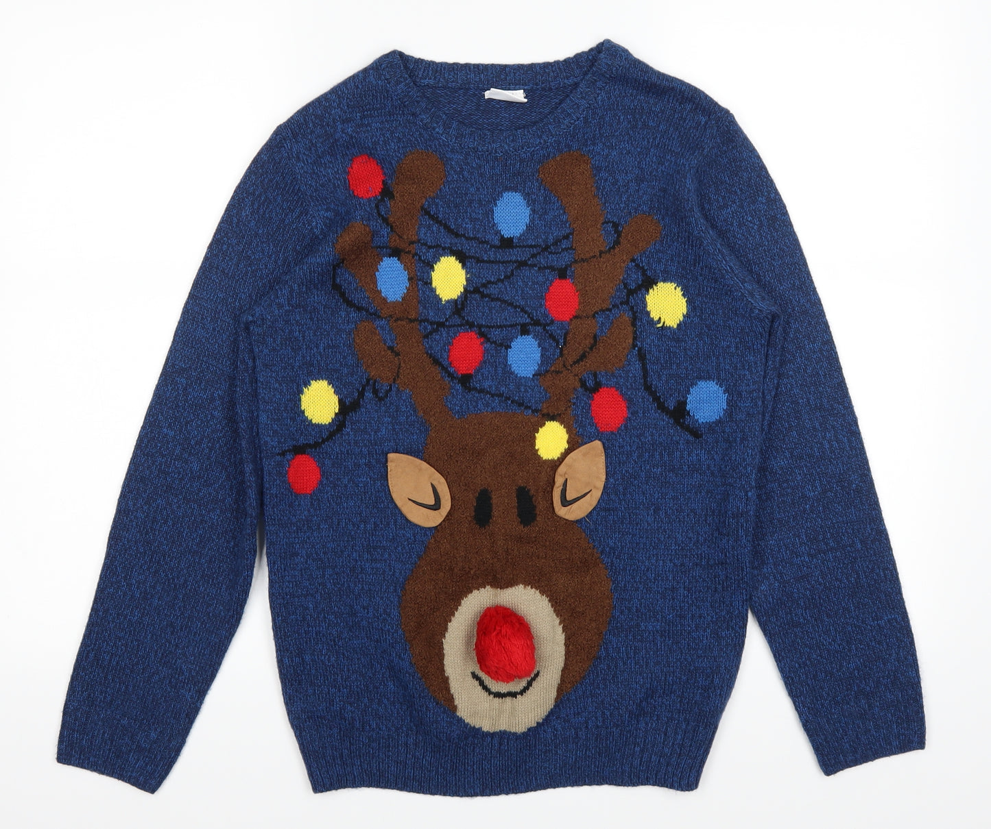 F&F Boys Blue   Pullover Jumper Size 11-12 Years  - christmas