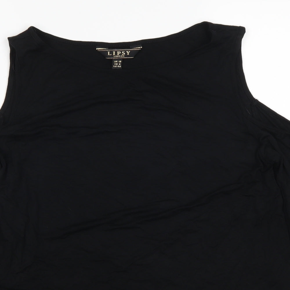 Lipsy Womens Black   Basic Blouse Size 12
