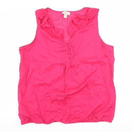 LOFT Womens Pink   Basic Tank Size L