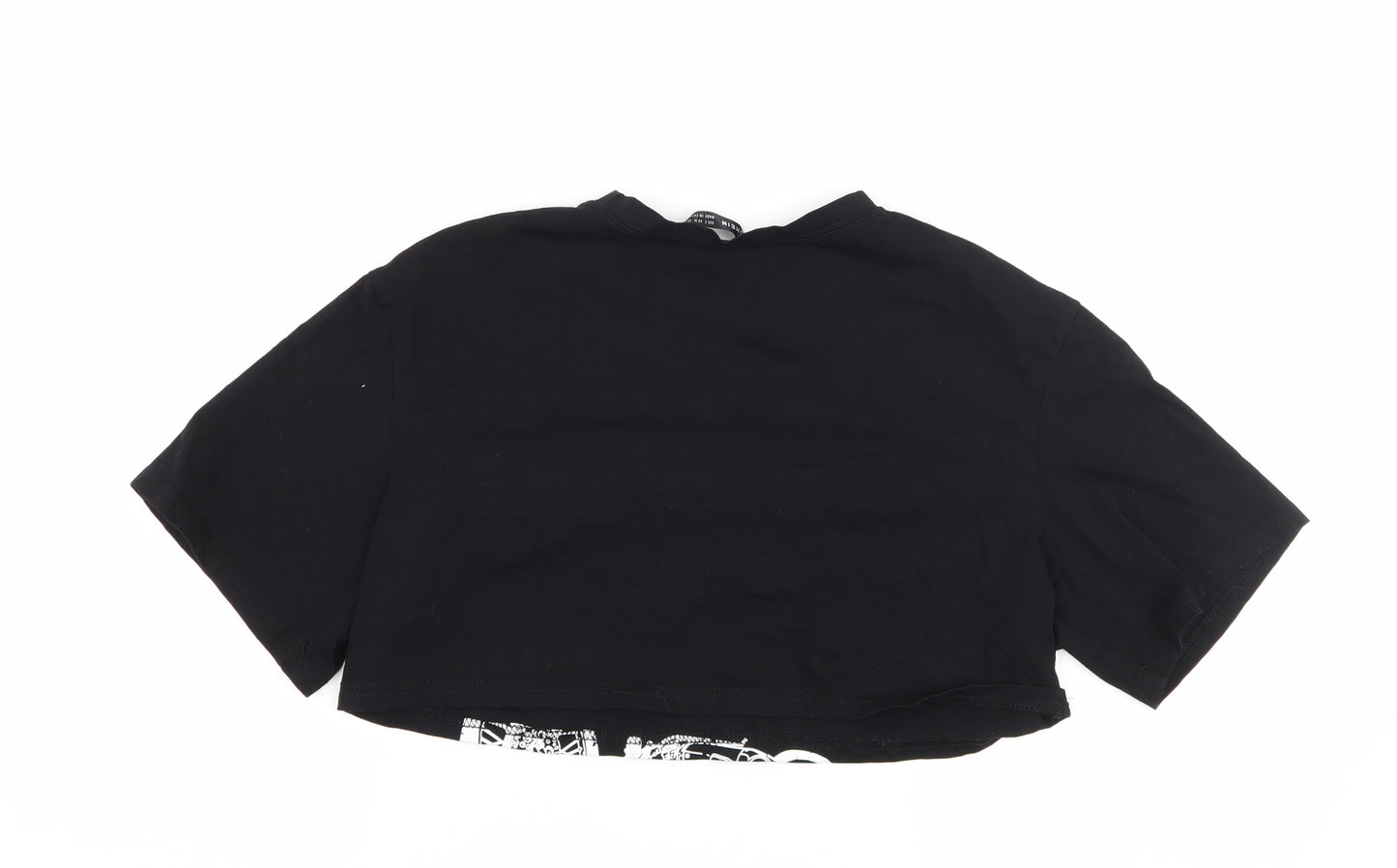 SheIn Womens Black   Cropped T-Shirt Size S  - graphic