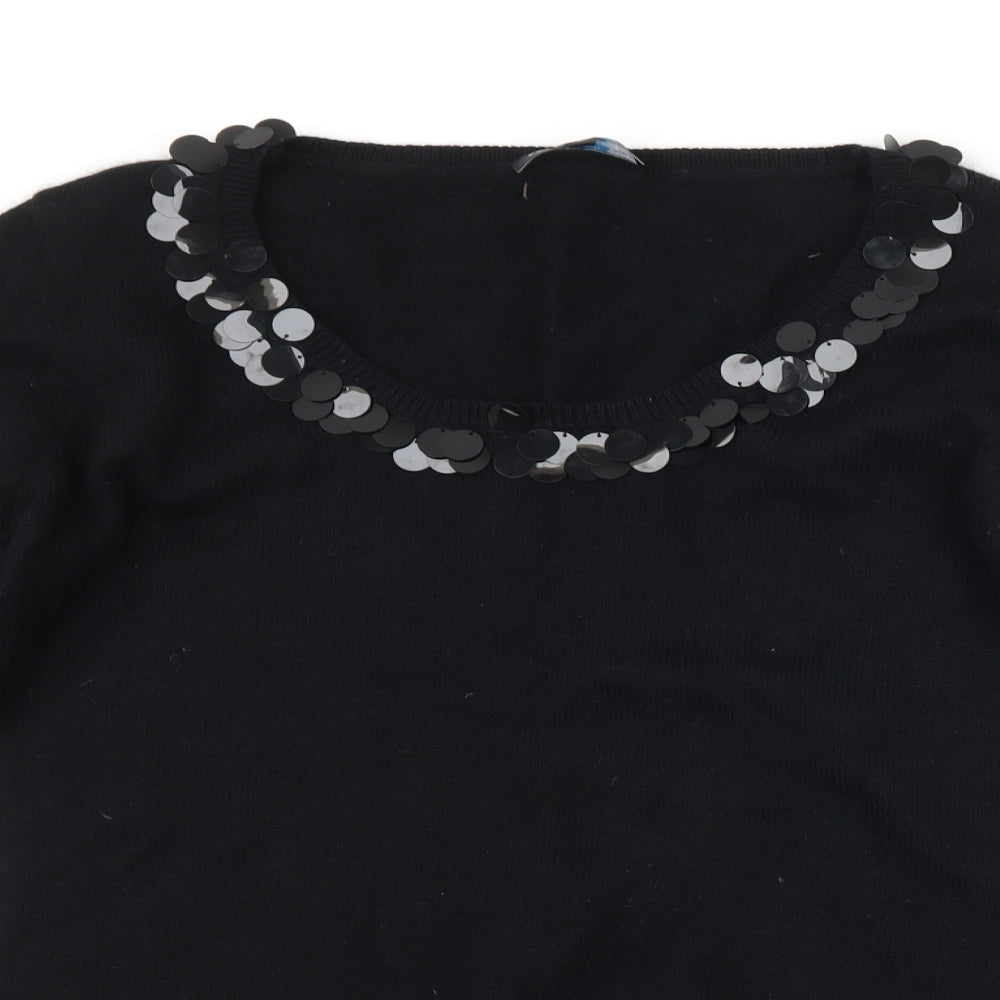 Betty Jackson Womens Black   Pullover Jumper Size L