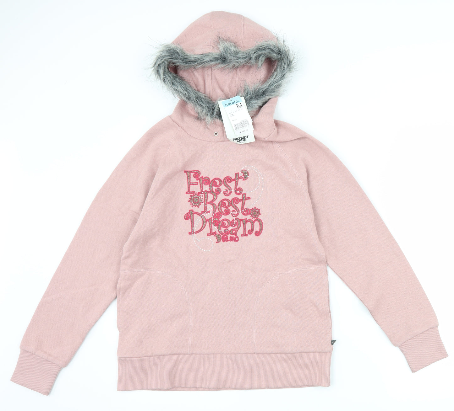 Belino Womens Pink   Pullover Hoodie Size M  - slogan