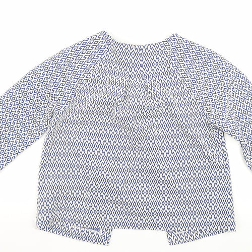 United Colors of Benetton Womens Blue Geometric  Jacket  Size XS