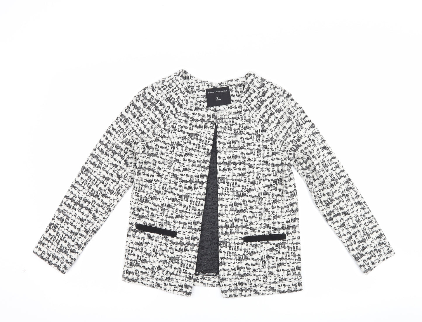 Dorothy Perkins Womens Black Geometric  Jacket  Size 8