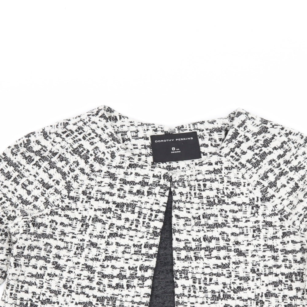 Dorothy Perkins Womens Black Geometric  Jacket  Size 8