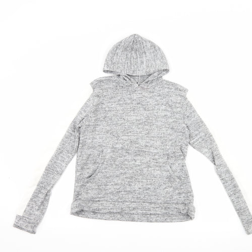 PRETTYLITTLETHING Womens Grey   Pullover Hoodie Size 6